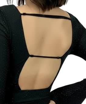 ROCHIE ANELLISE NEAGRA CU STRASURI NEGRE