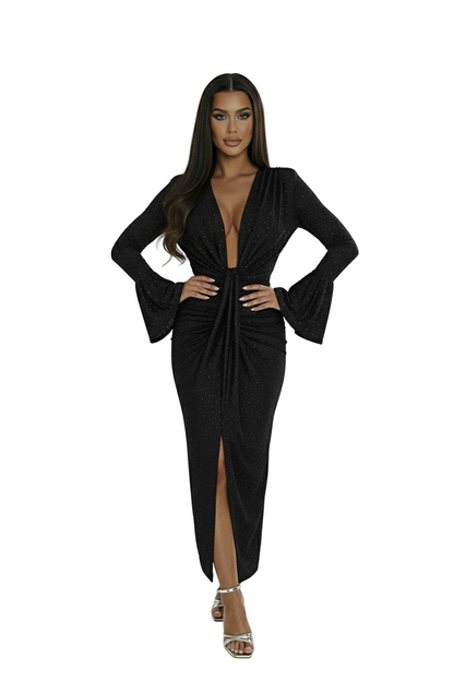 ROCHIE MODELATOARE JOSEPHINE NEAGRA CU STRASURI